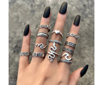 Набор колец из нержавеющей стали Punk Gothic 54439 103