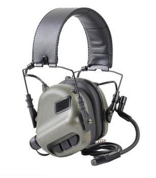 Навушники активні шумоподавлюючі EARMOR M32 MOD3 Олива (Olive) ORIGINAL тактичні з мікрофоном для шолома FAST