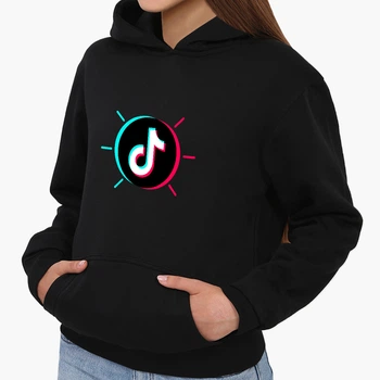 Детский худи ТикТок (TikTok) Черный (9298-1388) 128 см