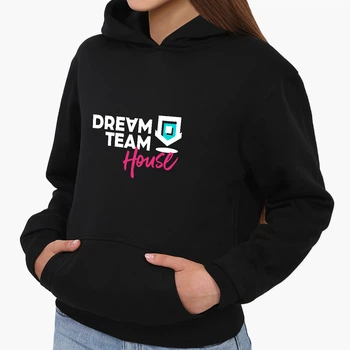 Детский худи Тиктокерский дом Дрим Тим Хаус (Dream Team House) Черный (9298-3032) 140 см