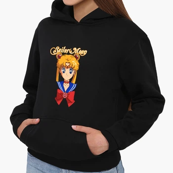 Детский худи Сейлор Мун (Sailor Moon) Черный (9298-2915) 140 см