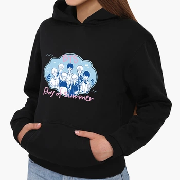 Детский худи БТС (BTS) Черный (9298-3266) 152 см