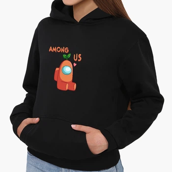 Дитячий худі Амонг Ас Помаранчевий (Orange Among Us) Чорний (9298-2410) 116 см
