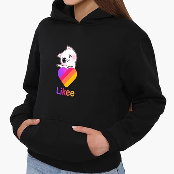 Детский худи Лайк Кот (Likee Cat) Черный (9298-1595) 116 см