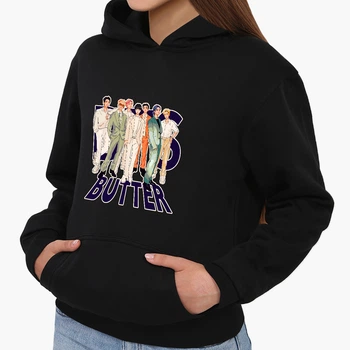Детский худи БТС (BTS) Черный (9298-3271) 128 см