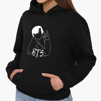 Детский худи Чон Джонгук БТС (Jungkook BTS) Черный (9298-3277) 152 см