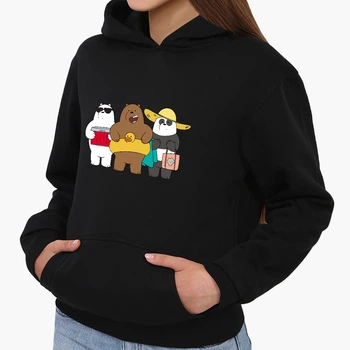 Детский худи Вся правда о медведях (We Bare Bears) Черный (9298-2893) 152 см