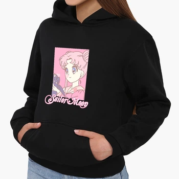 Детский худи Сейлор Мун (Sailor Moon) Черный (9298-2914) 128 см