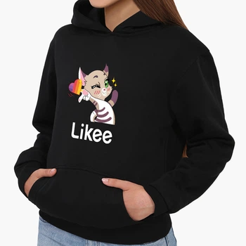 Детский худи Лайк Кот (Likee Cat) Черный (9298-1032) 140 см