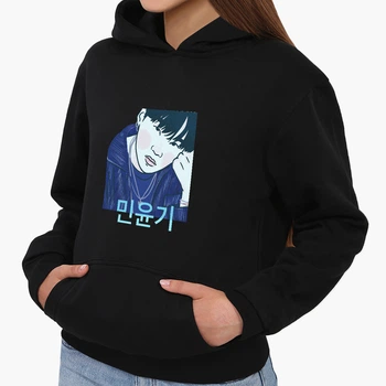 Детский худи Мин Юнги БТС (Min Yoongi BTS) Черный (9298-3260) 140 см
