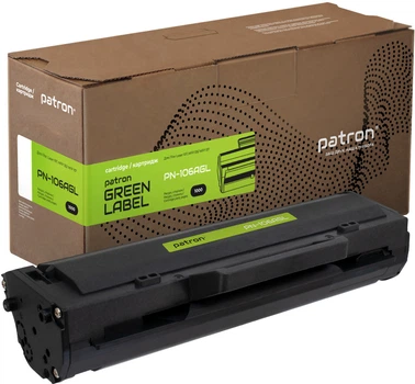 Картридж Patron Green Label совместимый аналог HP 106A (W1106A) Black (PN-106AGL)
