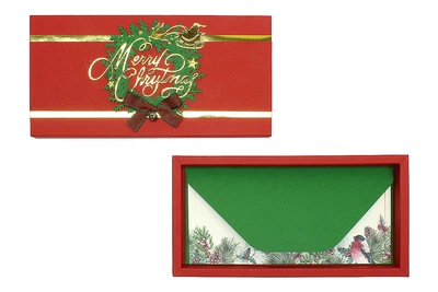 Gift box Holidays з золотом Листівка з конвертом з Новим роком