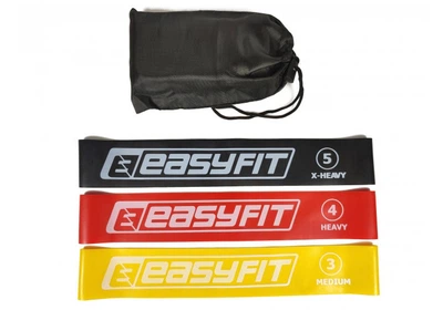 Набір резинок для фітнесу та йоги EasyFit BrightBand 3 шт для ніг EF-1812