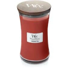 Ароматична свічка з ароматом ванілі та кориці Woodwick Cinnamon Chai (609 г)