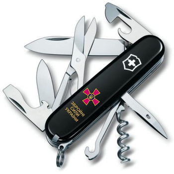 Складаний ніж Victorinox CLIMBER ARMY Емблема ЗСУ + Напис ЗСУ 1.3703.3_W1011u