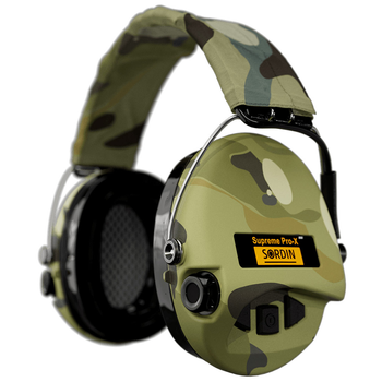 Професійні активні тактичні навушники Sordin Supreme Pro-X LED Камуфляж (75302-X-08-S)