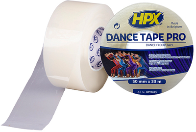 Клейкая лента для танцевальных полов HPX Dance Floor Tape 50 мм х 33 м Прозрачная (DTT5033)