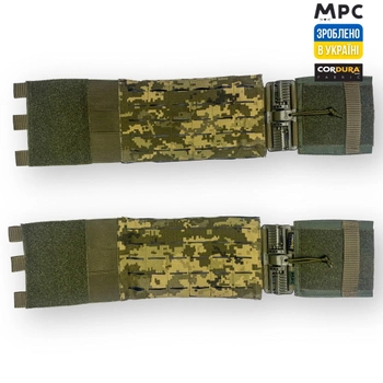 Камербанд тактический под баллистические пластины с пряжкой быстрого сброса и системой Молли MPC Модель 9 Зеленый пиксель