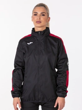 Спортивна вітрівка з капюшоном жіноча Joma Championship Iv 900382.106 S Чорна з червоним (9997037745091)