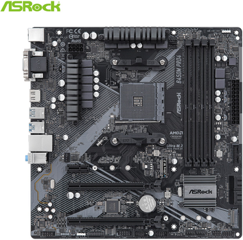 Płyta główna ASRock B450M Pro4 R2.0 (sAM4, AMD B450, PCI-Ex16)