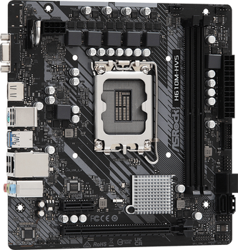 Материнська плата ASRock H610M-HVS (s1700, Intel H610, PCI-Ex16)