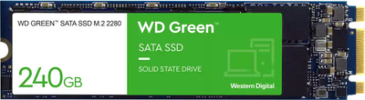 Dysk SSD Western Digital Green 240GB M.2 2280 SATAIII 3D NAND (TLC) (WDS240G3G0B)