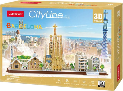 3D-пазл CubicFun City Line Barcelona (MC256h) (6944588202569)