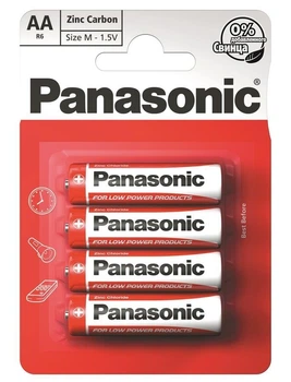Батарейки Panasonic Red Zinc R6RZ/4BP AA 4 шт.