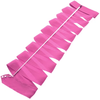 Лента для художественной гимнастики с палочкой Zelart 5516 длина 6м Pink