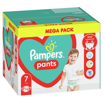 Підгузки-трусики Pampers Pants Розмір 7 (17+ кг) 74 шт. (8006540069622)