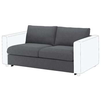 Секція 2-місного розкладного дивана IKEA VIMLE Gunnared середньо-сірий (594.803.47)