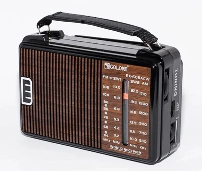 Портативный радиоприёмник GOLON RX-608 ACW USD/FM от сети и батареек MP3/WMA