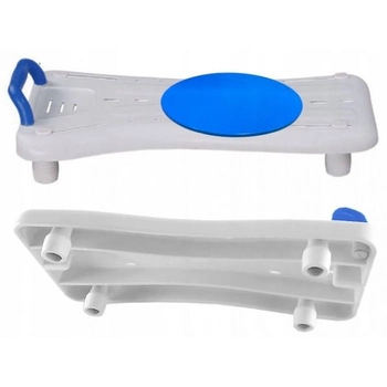 Скамейка медицинская для ванной FG Reha Fund Белый/Синий с ручкой и поворотным сидением