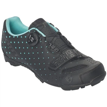 Велотуфли женские МТБ SCOTT MTB Comp Boa Lady Shoe - матовый черный/бирюзово-синий EU 37 (230 мм)