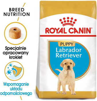 Sucha karma pełnoporcjowa dla szczeniąt Royal Canin Labrador Retriever Puppy dla labradorów do 15 miesiąca życia 12 kg (3182550725514) (24911201)