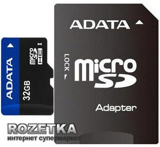 ADATA MicroSDHC 32GB UHS-I SD-adapter (AUSDH32GUICL10-RA1)