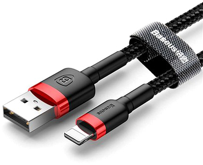 Baseus Cafule Przewód ze złącza Lightning na USB 2,0 m 1,5 A Czarny (CALKLF-C19)