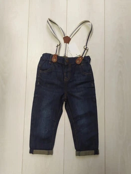 Джинси на підтяжках сині Matalan 86cм (40001206)