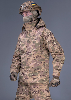 Тактична штурмова куртка UATAC Gen 5.2 L Мультикам Степ з флісовою парою
