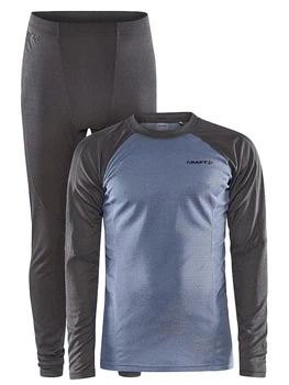 Мужской комплект термобелья CRAFT Core Warm Baselayer Set Black 1909709-985362 Granite/Flow XXL