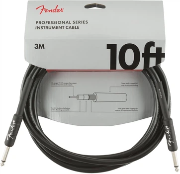 Кабель інструментальний FENDER CABLE PROFESSIONAL SERIES 10' BLACK (228458)