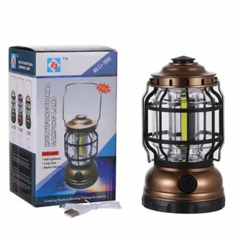 Фонарь ручной светодиодный аккумуляторный 1990 LED Подвесной фонарик с USB зарядкой лампа для кемпинга и дома