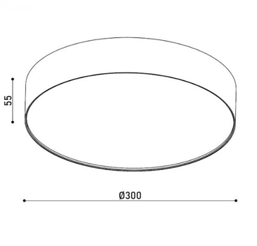 Світильник стельовий MONZA KLOODI KD-MONZA300 36W 4К WH