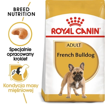 Sucha karma pełnoporcjowa dla dorosłych psów rasy buldog francuski Royal Canin buldog francuski Adult powyżej 12 miesiąca życia 3 kg (3182550811637) (3991030)