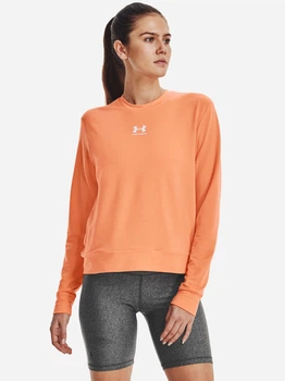 Свитшот женский Under Armour Rival Terry Crew-org 1369856-868 XS Оранжевый с принтом (196040101910)