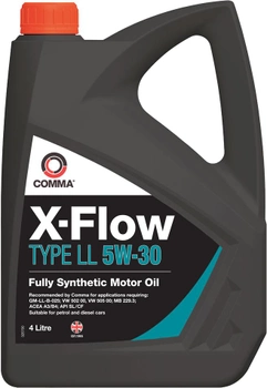 Моторное масло Comma X-FLOW TYPE LL 5W-30 4 л (XFLL4L)
