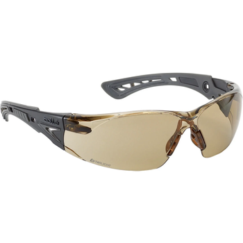 Тактические защитные очки, Rush+, Bolle Safety, Black with Brown Lens