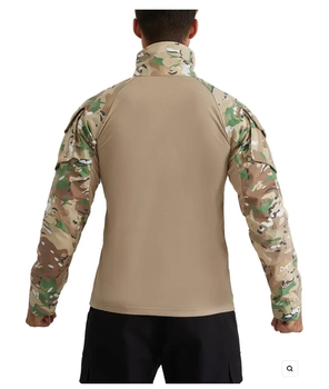 Тактичні бойова сорочка Убакс ЗСУ мультикам, армійська сорочка для військових UBACS Multicam р.L