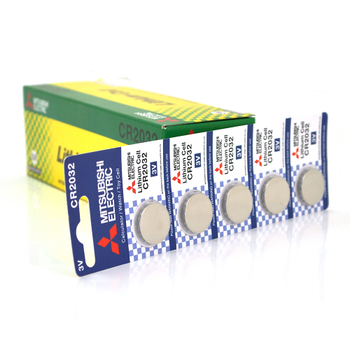 Батарейка літієва MITSUBISHI CR2032 5pcs - card, 100pcs - inner box, 5000pcs - ctn