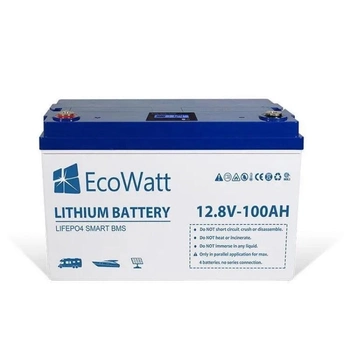 Аккумуляторная литиевая батарея Ecowatt LED LiFePO4 12,8 100Ah ECO-12-100S